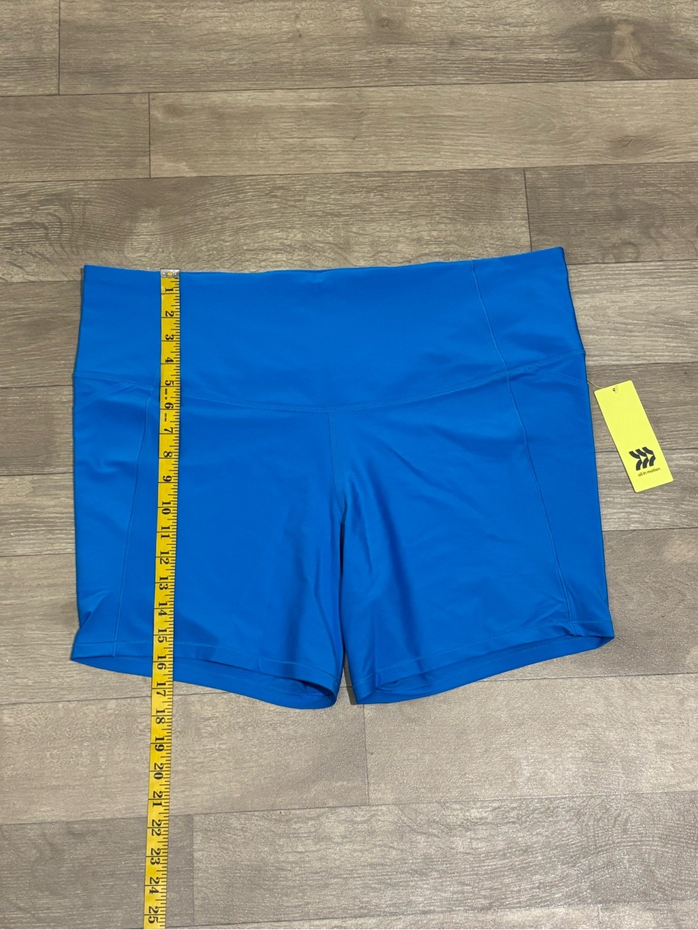 All In Motion Women's High-Rise Bike Shorts With Pockets Blue Size 2X - Picture 4 of 14
